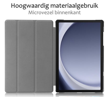Samsung Galaxy Tab A9 Plus Trifold Bookcase Hoes - Donkergroen