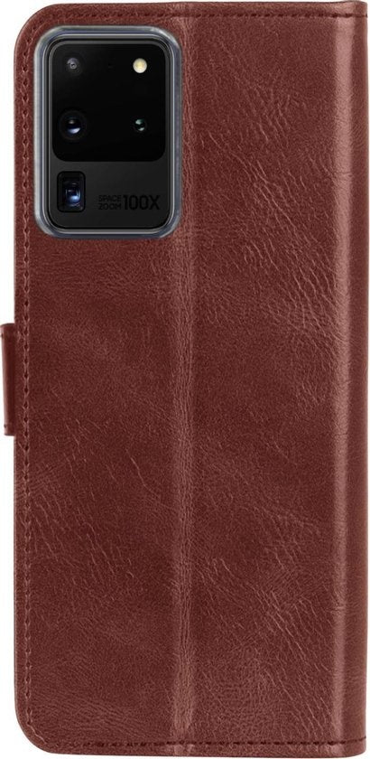 Samsung S20 Ultra Hoesje Bookcase Cover met Kaarthouder - Bruin