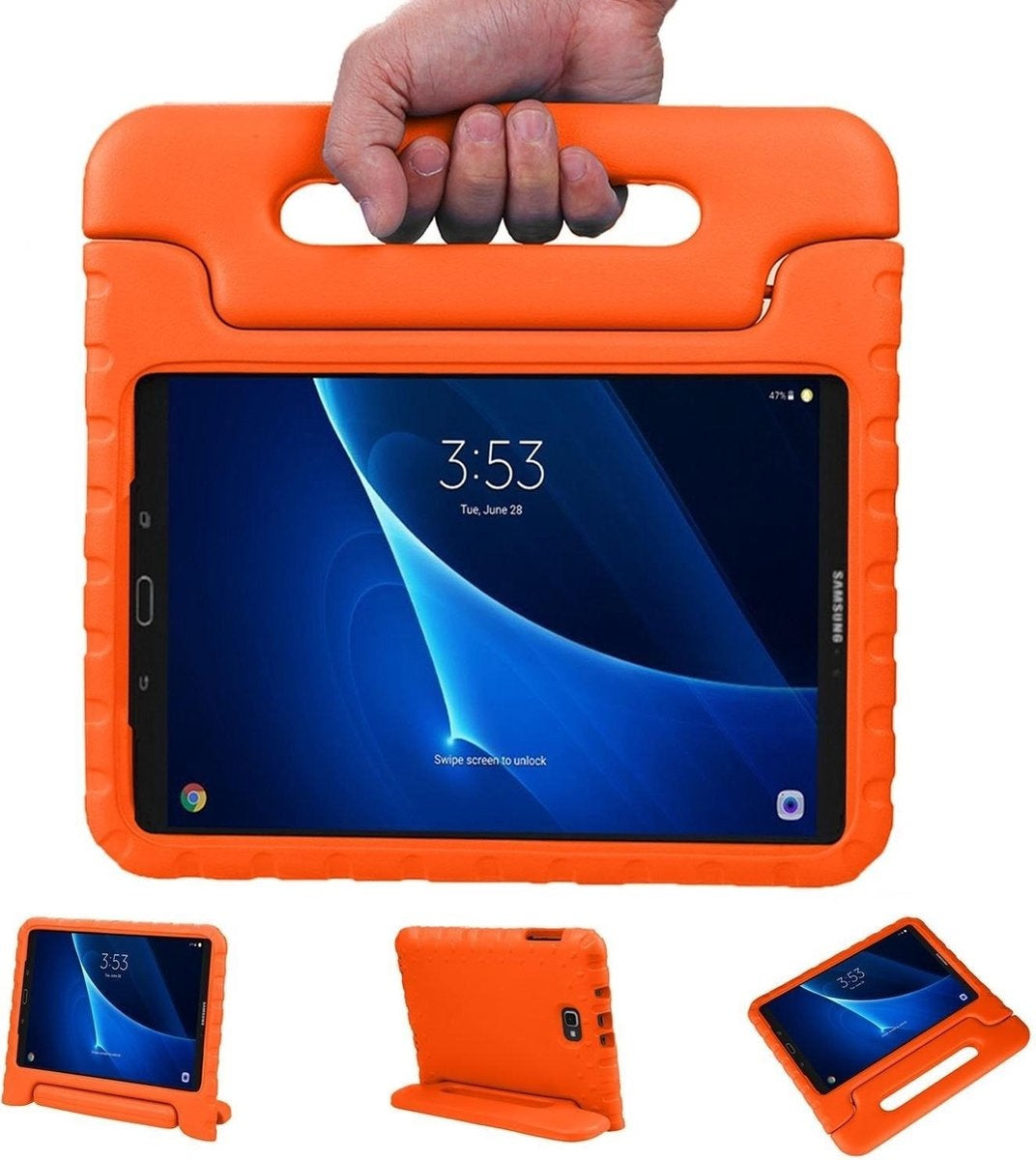 Samsung Galaxy Tab A 10.5 2018 Hoesje Kids Cover Bumper - Oranje