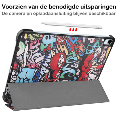 iPad Air 2022 Trifold Bookcase Hoes - Graffity