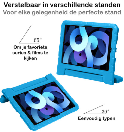 iPad Air 2022 Hoesje Kids Cover Bumper - Blauw