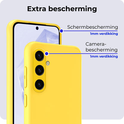 Samsung A35 Hoesje Siliconen Backcover Lichtgewicht - Geel