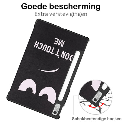 Lenovo Tab P11 Pro Trifold Bookcase Hoes met Penhouder Lenovo Pen - Don't Touch Me