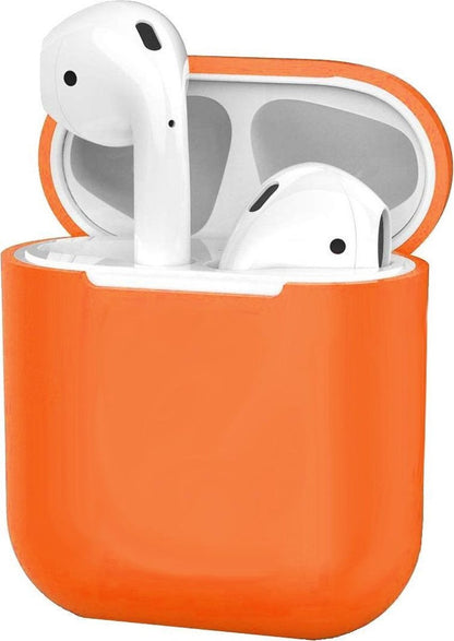 AirPods 2 Hoesje Siliconen Lichtgewicht - Donker oranje