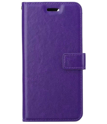 Samsung S22 Ultra Hoesje Bookcase Cover met Kaarthouder - Paars