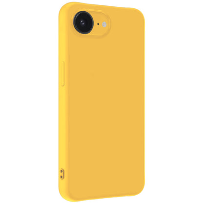 iPhone 16e Hoesje Siliconen Backcover Lichtgewicht - Geel