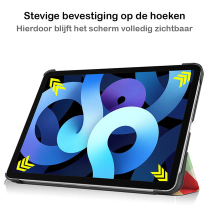 iPad Air 2022 Trifold Bookcase Hoes - Blokken