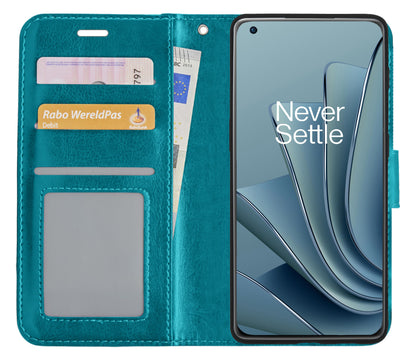 OnePlus 10 Pro Hoesje Book Case Kunstleer - Turquoise