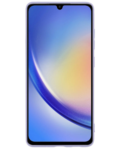 Samsung A34 Hoesje Siliconen Backcover Lichtgewicht - Lila
