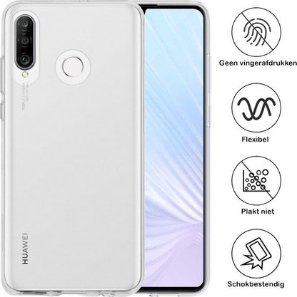 Huawei P30 Lite Hoesje Siliconen Backcover Lichtgewicht - Transparant