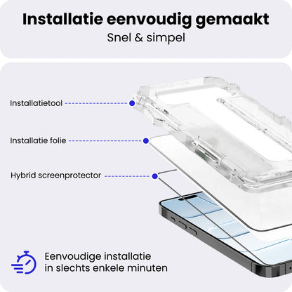 iPhone Air Screenprotector Flexibel Glas met Installatieframe