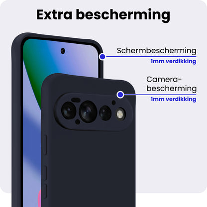 Google Pixel 11 Pro Hoesje Siliconen Backcover Lichtgewicht - Donkerblauw