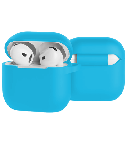 AirPods 4 Hoesje Siliconen Krasbestendig - Lichtblauw
