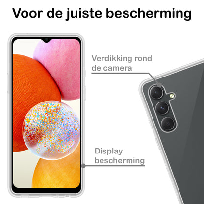 Samsung A14 Hoesje Siliconen Backcover Lichtgewicht - Transparant