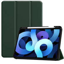 iPad Air 2022 Trifold Bookcase Hoes met Penhouder voor Apple Pen - Donkergroen