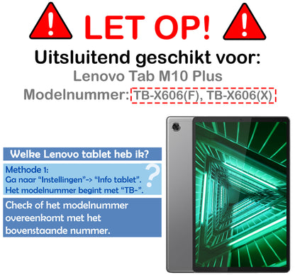 Lenovo Tab M10 FHD Plus 2nd Gen Trifold Bookcase Hoes - Rood