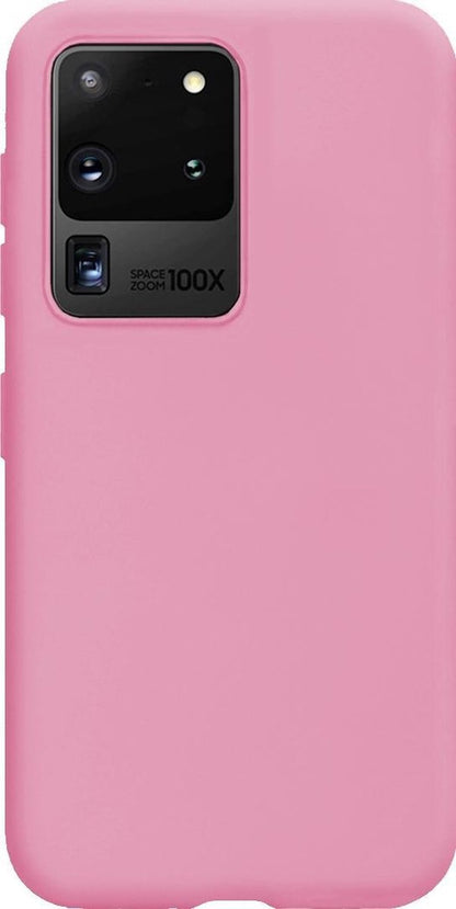 Samsung S20 Ultra Hoesje Siliconen Backcover Lichtgewicht - Lichtroze