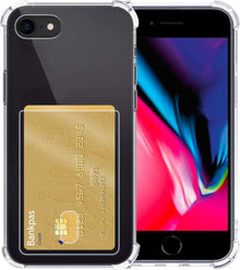iPhone 7/8 Hoesje Kaarthouder Backcover Shockproof - Transparant