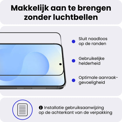 Samsung S25 Screenprotector Gehard Glas - Full Screen