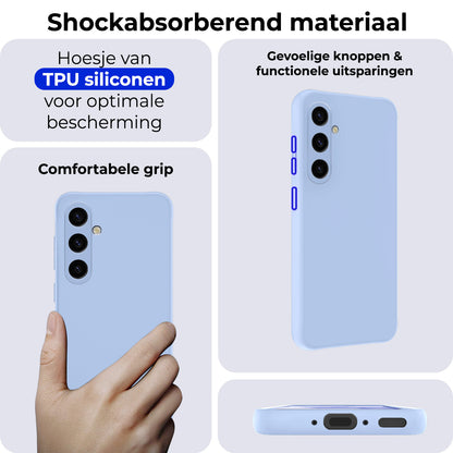 Samsung A35 Hoesje Siliconen Backcover Lichtgewicht - Lichtblauw