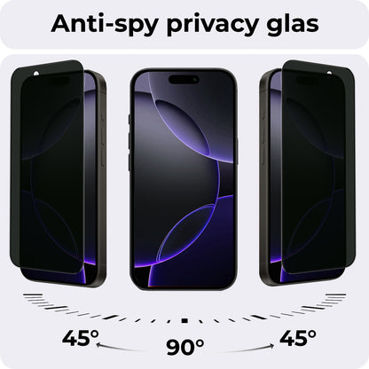 iPhone 16 Pro Screenprotector Gehard Glas - Privacy