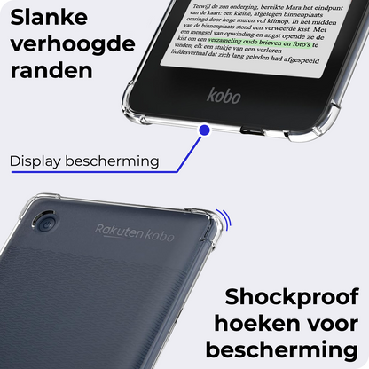 Kobo Clara Colour Hoesje Siliconen Backcover Lichtgewicht - Transparant
