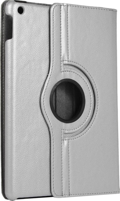 iPad 10.2 2019 Trifold Bookcase Hoes 360 Graden Draaibaar - Zilver