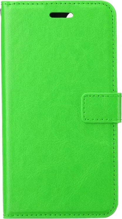 iPhone 12 Pro Max Hoesje Bookcase Cover met Kaarthouder - Groen