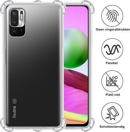 Xiaomi Redmi Note 10 5G Hoesje Shockproof Backcover Siliconen - Transparant