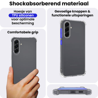 Samsung A36 Hoesje Shockproof Backcover Siliconen - Transparant