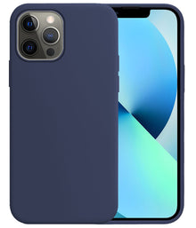 iPhone 13 Pro Hoesje Siliconen Backcover Lichtgewicht - Donkerblauw