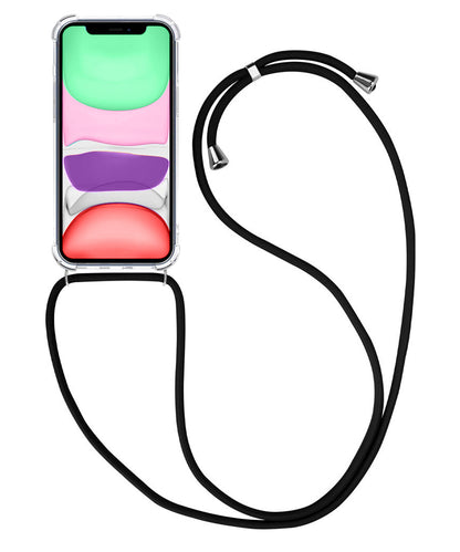 iPhone X Hoesje met Koord Backcover Shockproof - Transparant