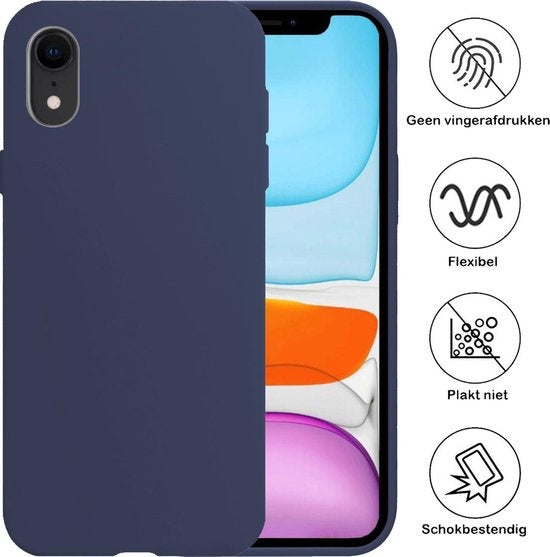 iPhone XR Hoesje Siliconen - Donkerblauw