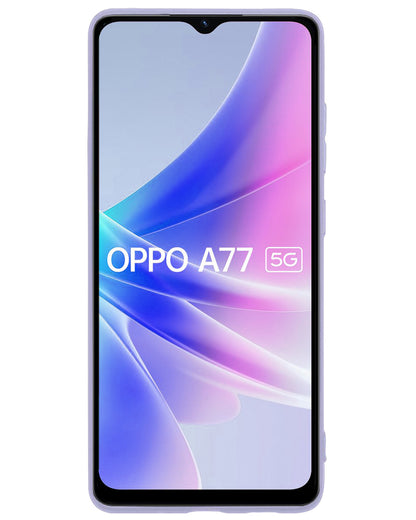 OPPO A77 Hoesje Siliconen Backcover Lichtgewicht - Lila