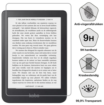 Screenprotector Geschikt voor Kobo Clara 2E Screenprotector Gehard Glas Tempered Glass - Screenprotector Geschikt voor Kobo Clara 2E Screenprotector