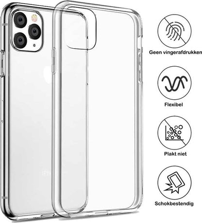 iPhone 11 Pro Hoesje Siliconen Backcover Lichtgewicht - Transparant