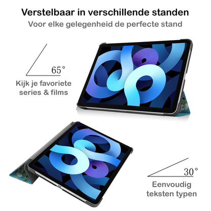iPad Air 2022 Trifold Bookcase Hoes - Bloesem