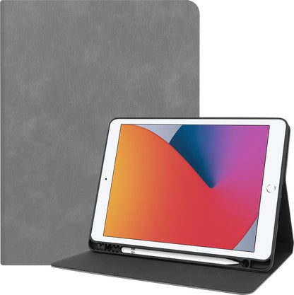 iPad 10.2 2019/2020 Trifold Bookcase Luxe Hoes - Grijs