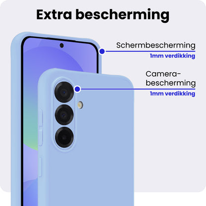 Samsung A36 Hoesje Siliconen Backcover Lichtgewicht - Lichtblauw