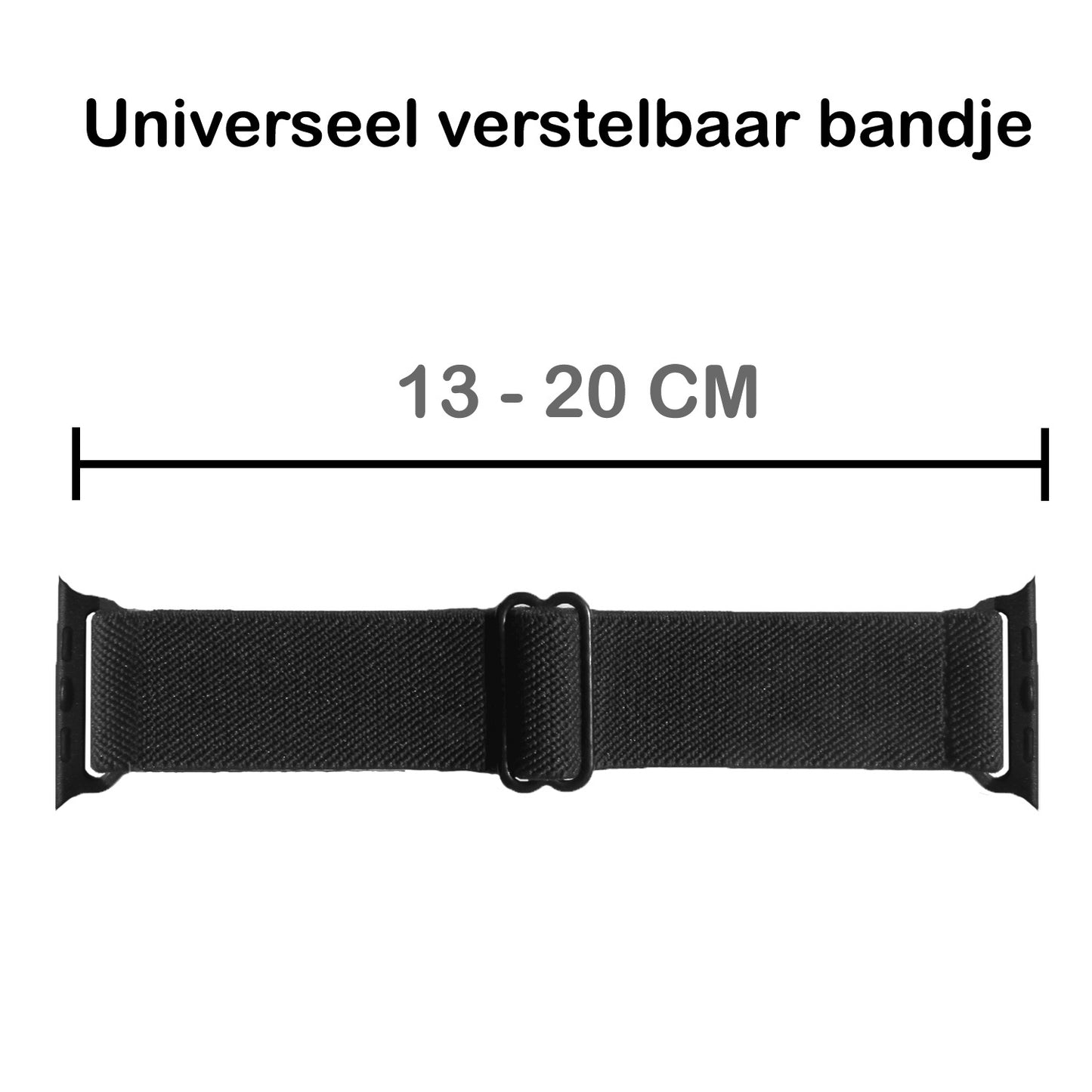 Bandje Geschikt Voor Apple Watch Bandje 38/40/41 mm Nylon Polsband Met Gesp - Horloge Bandje Geschikt Voor Apple Watch 1-8 / SE - 38/40/41 mm Bandje Stof - Zwart