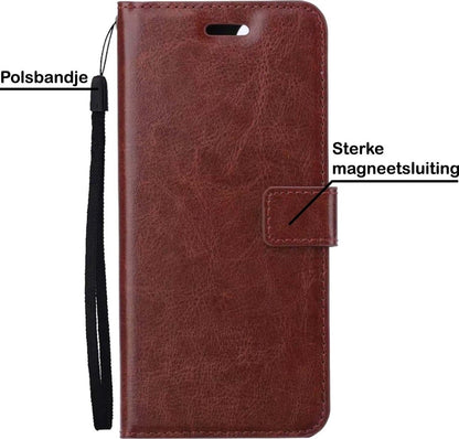 Samsung A32 5G Hoesje Bookcase Cover met Kaarthouder - Bruin