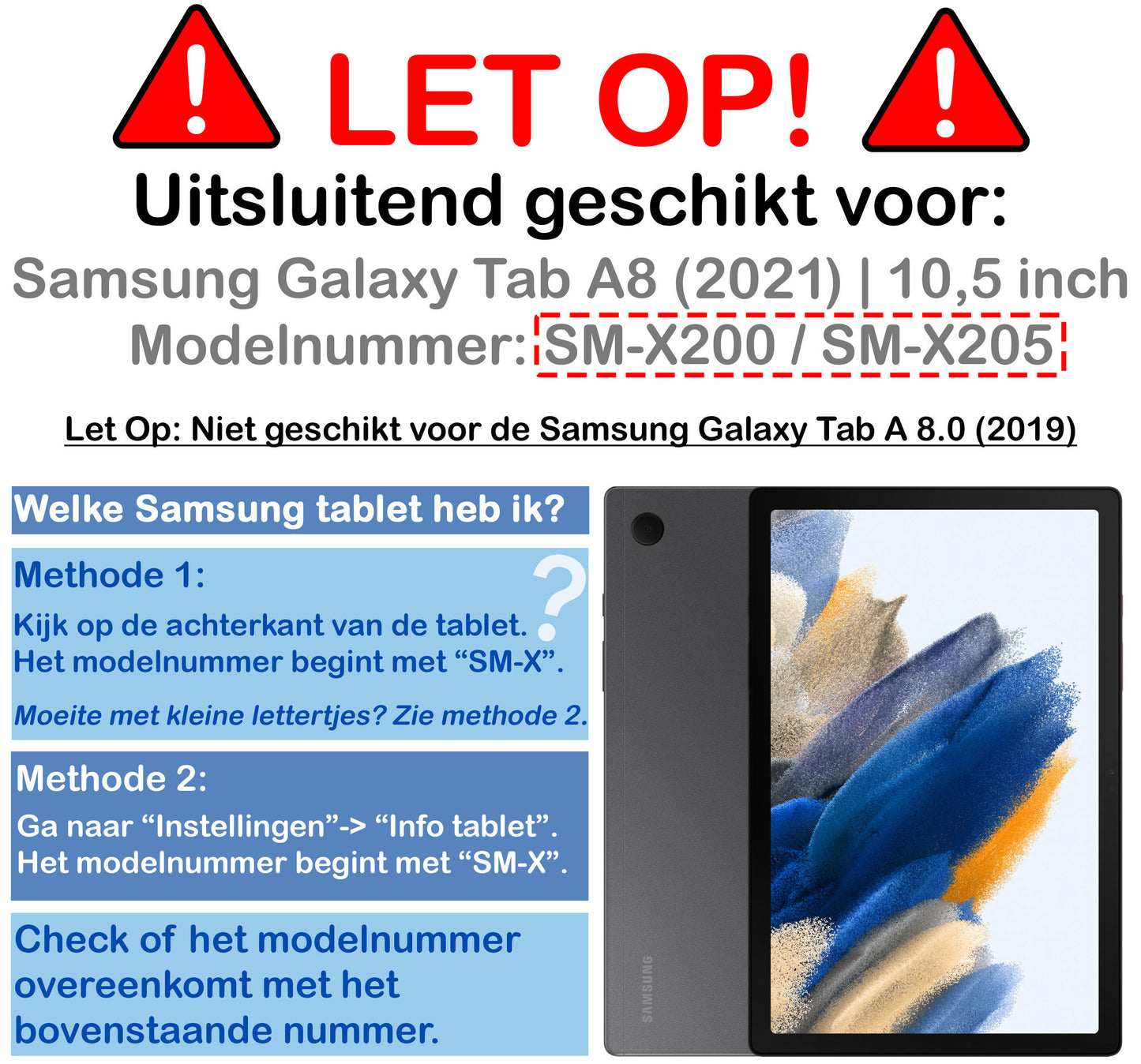 Samsung Galaxy Tab A8 Hoesje Toetsenbord Case Kunstleer - Zwart