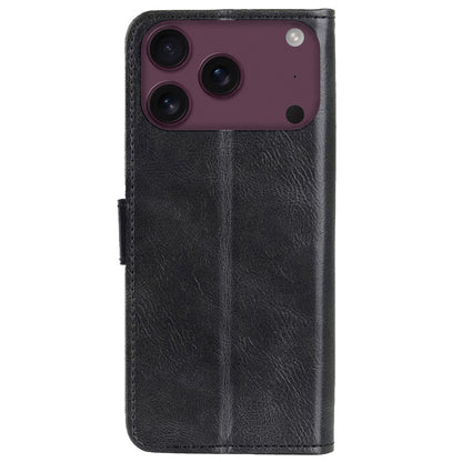 iPhone 18 Pro Max Hoesje Bookcase Cover met Kaarthouder - Zwart