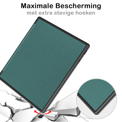 Kobo Elipsa 2E Trifold Bookcase Hoes - Donkergroen