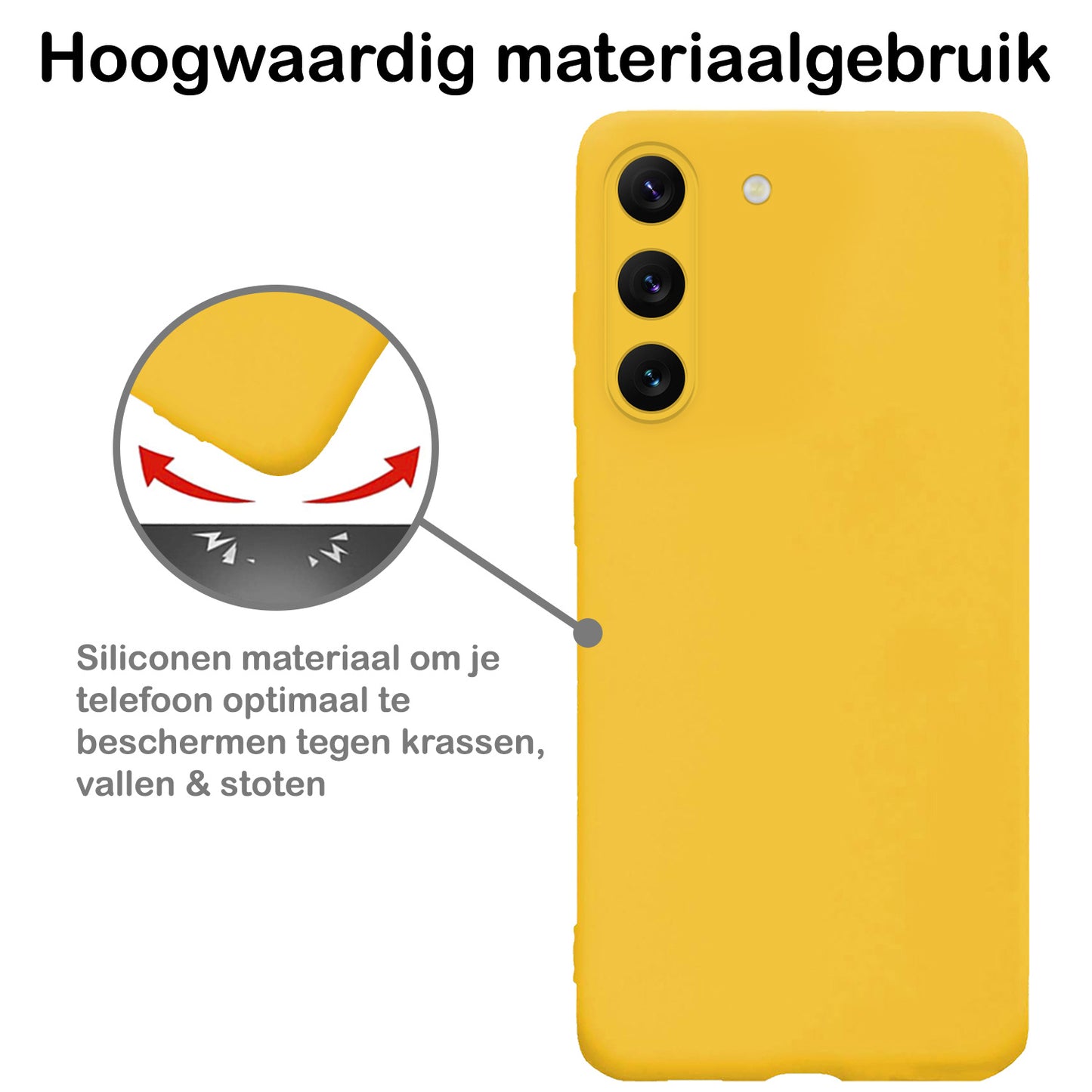 Samsung S23 Hoesje Siliconen - Geel