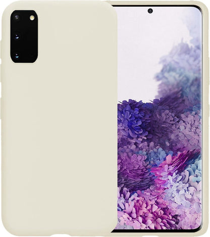Samsung S20 Hoesje Siliconen Backcover Lichtgewicht - Wit