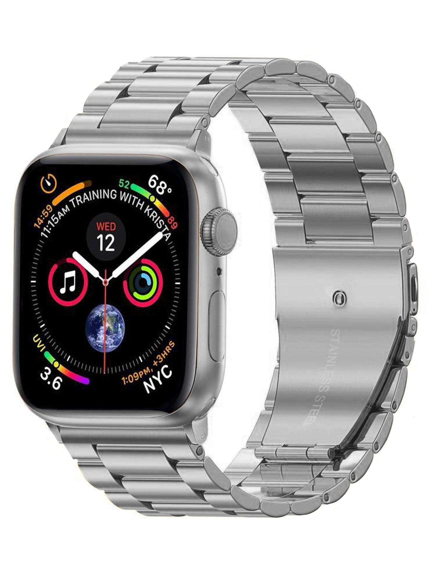 Horloge Bandje Geschikt Voor Apple Watch 1-8 / SE - 38/40/41 mm Bandje Metaal - Zilver