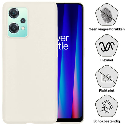 OnePlus Nord CE 2 Lite Hoesje Siliconen Backcover Lichtgewicht - Wit