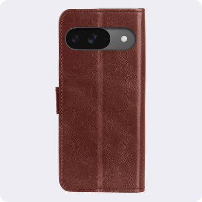 Google Pixel 10 Hoesje Bookcase Cover met Kaarthouder - Bruin