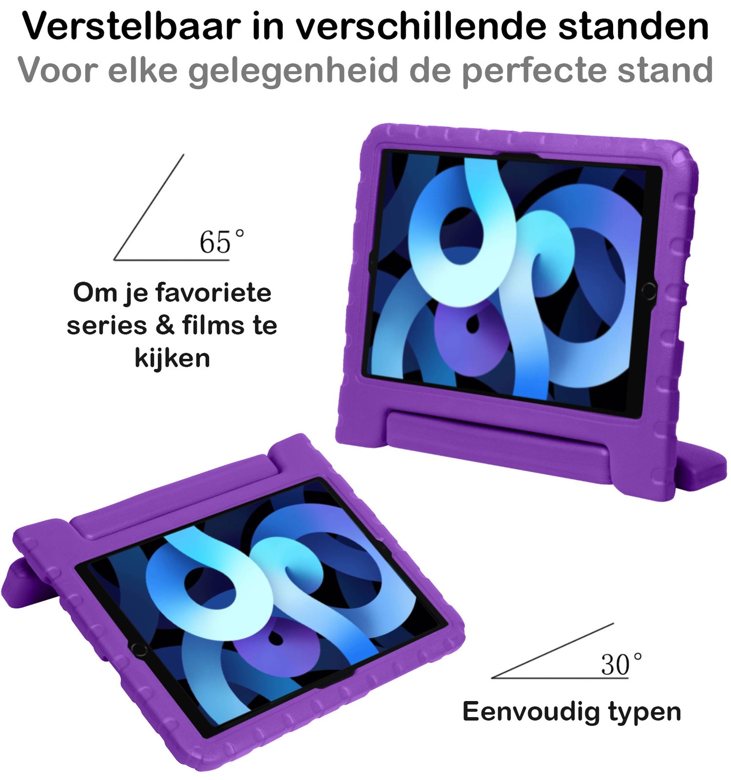 iPad Air 2022 Hoesje Kids Cover Bumper - Paars